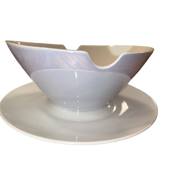 RARE Rosenthal-Continental China Crystalline Blue GRAVY BOAT + UNDER PLATE EXC!! - Picture 2 of 7